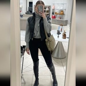 Zara Vegan Leather Puffer Vest